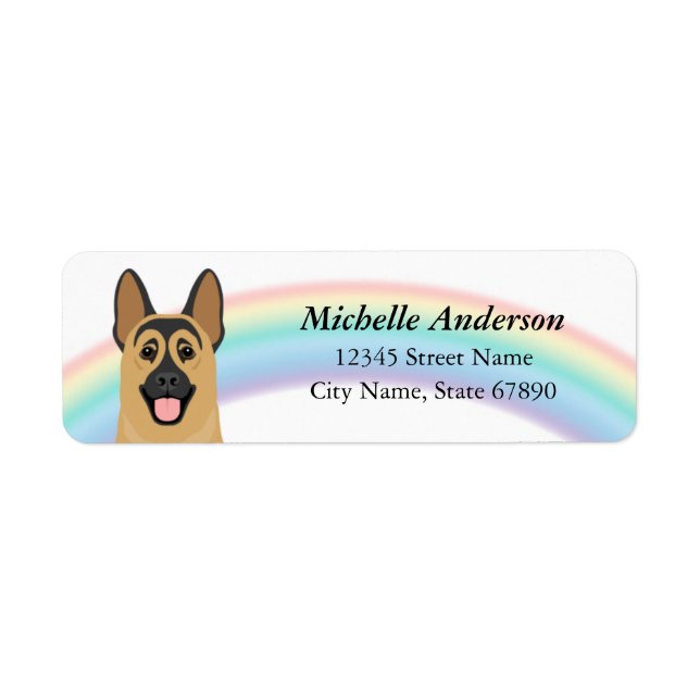 German Shepherd Return Address Labels (Front)