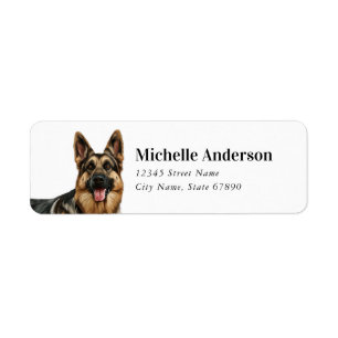 German Shepherd Return Address Labels