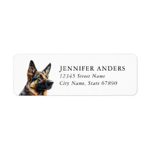 German Shepherd Return Address Labels