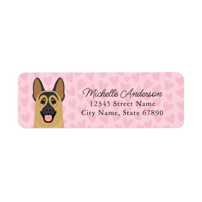 German Shepherd Return Address Labels (Front)