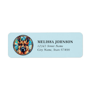 German Shepherd Return Address Labels