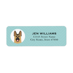 German Shepherd Return Address Labels