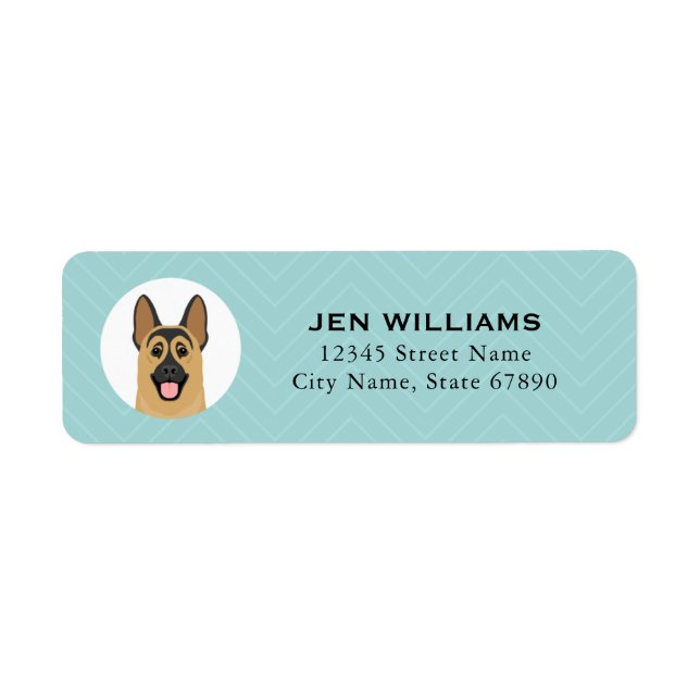 German Shepherd Return Address Labels (Front)