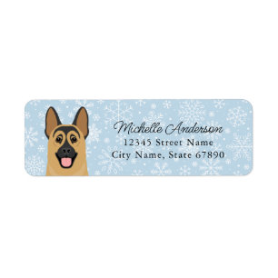 German Shepherd Return Address Labels