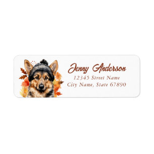 German Shepherd Return Address Labels
