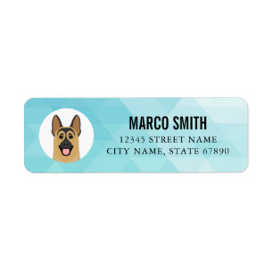German Shepherd Return Address Labels