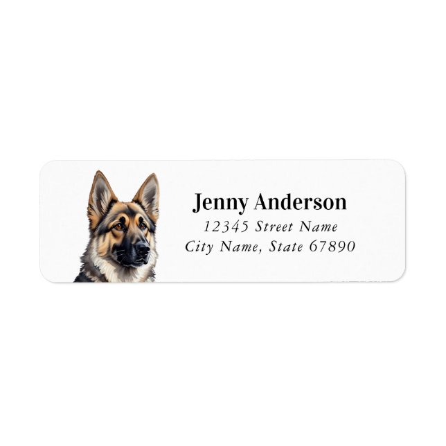 German Shepherd Return Address Labels (Front)