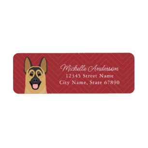 German Shepherd Return Address Labels