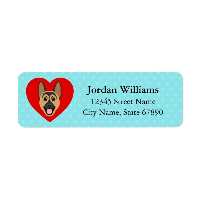 German Shepherd Return Address Labels (Front)