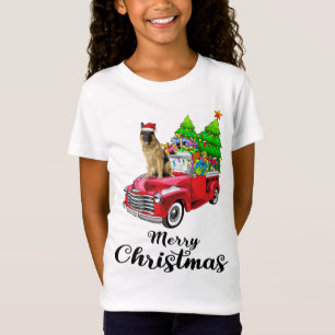 German shepherd Ride Red Truck Christmas Pajama T-Shirt