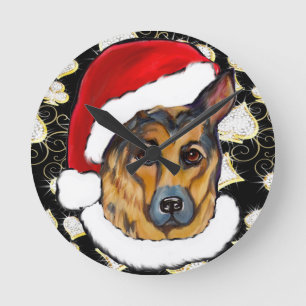 GERMAN SHEPHERD ROUND CLOCK