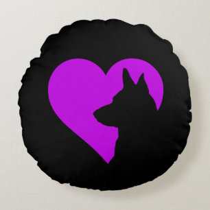 German Shepherd Round Cushion