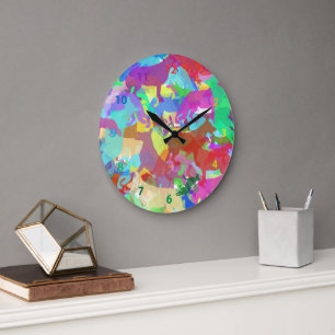 German Shepherd round  Large Clock