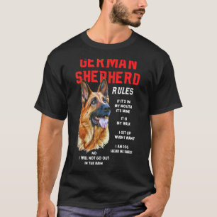 German Shepherd Rules Fun Dog Owner Pet  I M Dog F T-Shirt