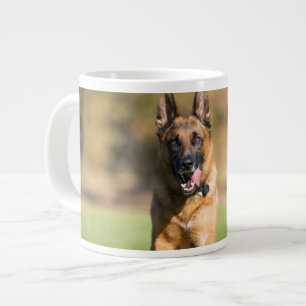 German Shepherd Running Large Coffee Mug