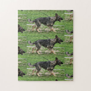 german shepherd sable walking jigsaw puzzle