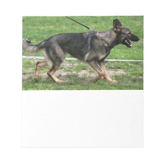 german shepherd sable walking notepad (Front)