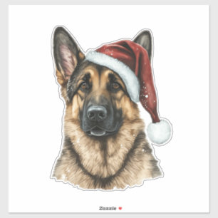 German Shepherd Santa Claus Dog Christmas