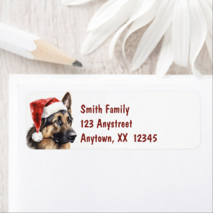 German Shepherd Santa Hat Address