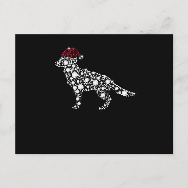 German Shepherd Santa Shirt Womens Christmas Postcard (Front)