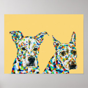 German Shepherd Shar pei and Pitbull Lab Mix Post Poster