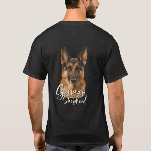 German Shepherd Sharp Dog Dogs Tee Shirt Gifts (Back)