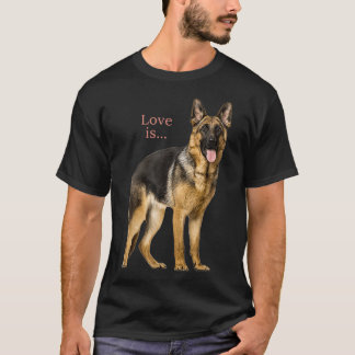 German Shepherd  Shepard Dog Mom Dad Love Pet T-Shirt