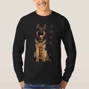 German Shepherd Shepard Dog Mum Dad Love Pet Puppy T-Shirt