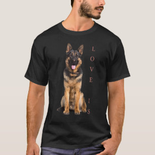German Shepherd Shepard Dog Mum Dad Love Pet Puppy T-Shirt