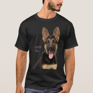German Shepherd Shepard Dog Mum Dad Love Pet T-Shirt