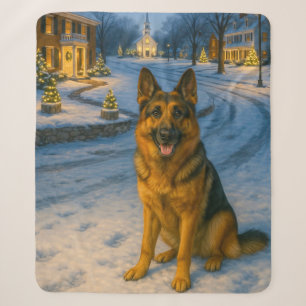 German Shepherd Sherpa Blanket