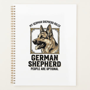 German Shepherd Shirt for Dog Lovers Vintage Engra Planner