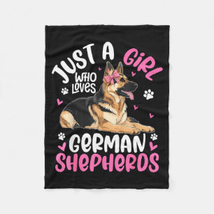 German Shepherd Shirt For Girls Women German Sheph Fleece Blanket