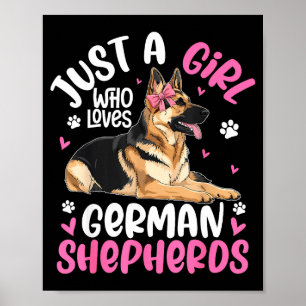German Shepherd Shirt For Girls Women German Sheph Poster