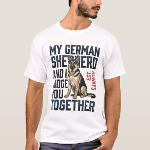 German Shepherd Shirt Funny Dog Lover Vintage Engr