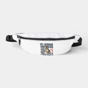 German Shepherd Shirt Funny Dog Lover Vintage Engr Bum Bags