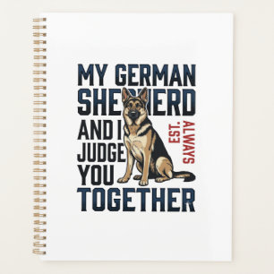 German Shepherd Shirt Funny Dog Lover Vintage Engr Planner