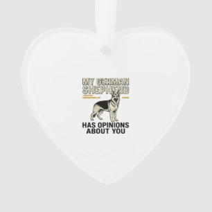 German Shepherd Shirt Funny Vintage Engraving Dog  Ornament