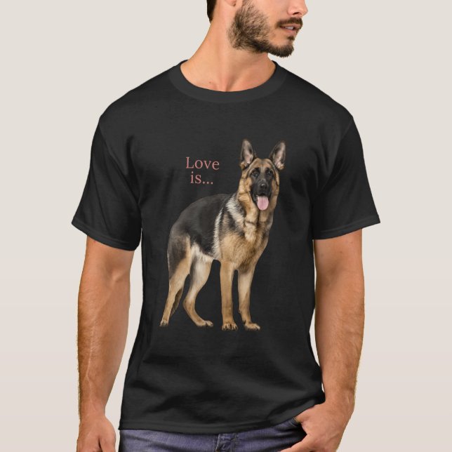 German Shepherd Shirt Shepard Dog Mum Dad Love Pet (Front)