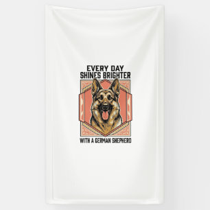 German Shepherd Shirt Vintage Engraving Dog Lover Banner