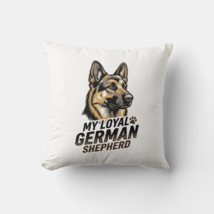 German Shepherd Shirt Vintage Engraving Dog Lover Cushion