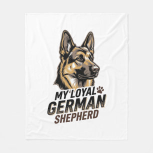 German Shepherd Shirt Vintage Engraving Dog Lover Fleece Blanket