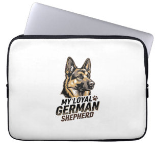 German Shepherd Shirt Vintage Engraving Dog Lover Laptop Sleeve