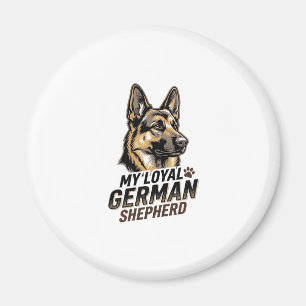 German Shepherd Shirt Vintage Engraving Dog Lover Magnet