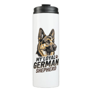 German Shepherd Shirt Vintage Engraving Dog Lover Thermal Tumbler