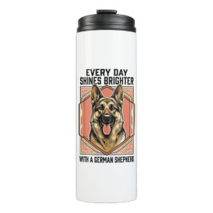 German Shepherd Shirt Vintage Engraving Dog Lover Thermal Tumbler