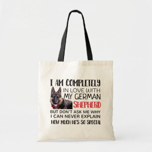 German shepherd shopping tote bag