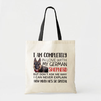 German shepherd shopping tote bag