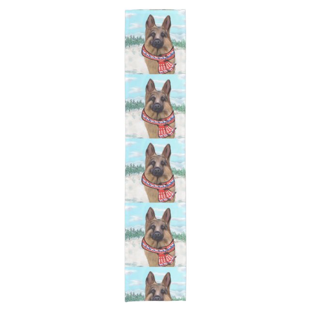 German Shepherd Short Table Runner (Front)