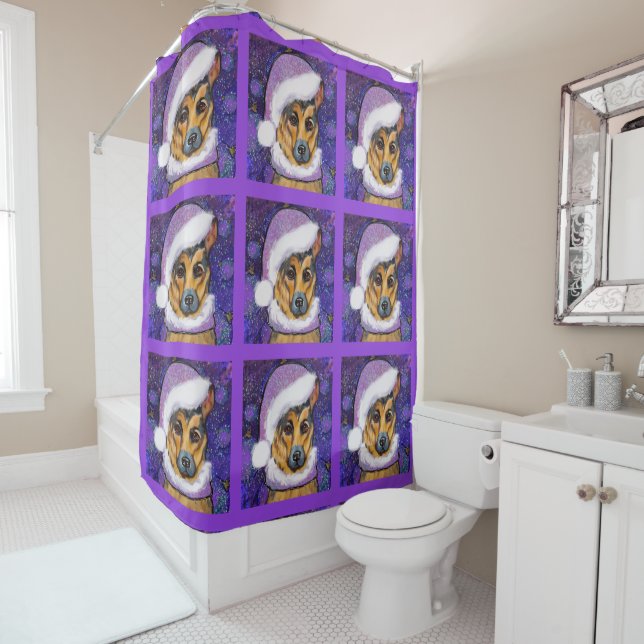 GERMAN SHEPHERD SHOWER CURTAIN (In Situ)